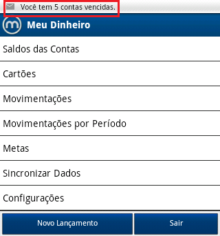 Atualização do Meu Dinheiro Mobile