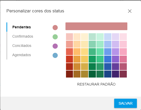 Personalizar cores dos status