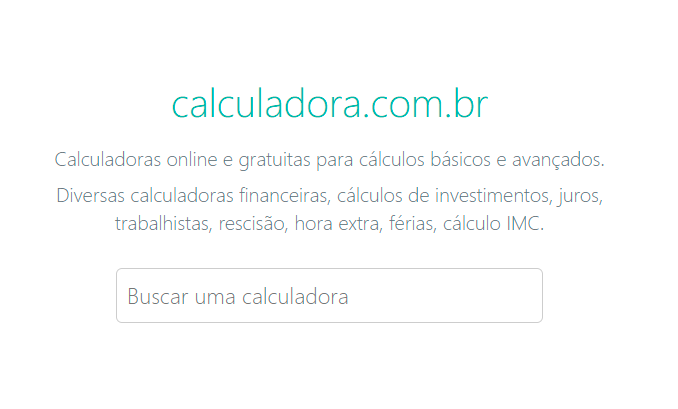 Calculadoras financeiras online para os usuários Meu Dinheiro